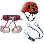 Pack "Via Ferrata" Casco + Arnés + Disipador