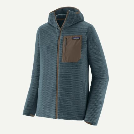 Patagonia R1 Air Full-Zip Hoody azul Blue Summit, capa intermedia con capucha