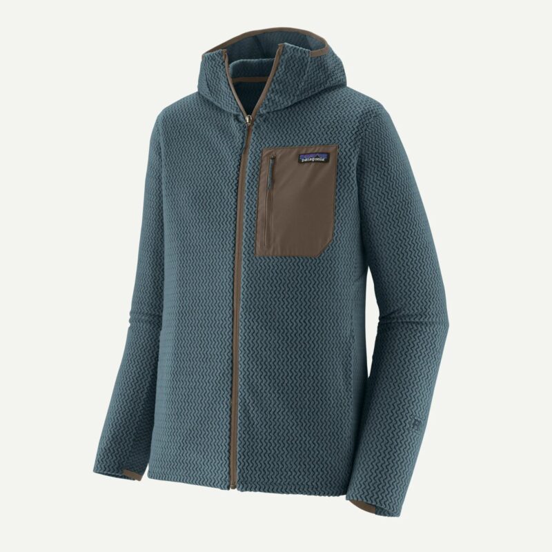 Patagonia R1 Air Full-Zip Hoody azul Blue Summit, capa intermedia con capucha