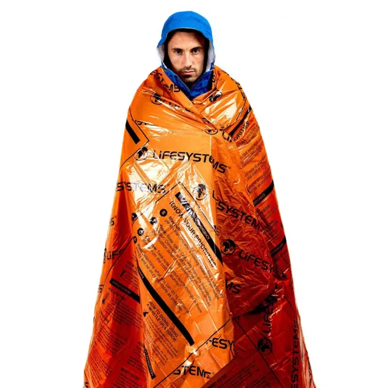 Manta isotérmica aluminizada Lifesystems Heatshield Blanket plegada